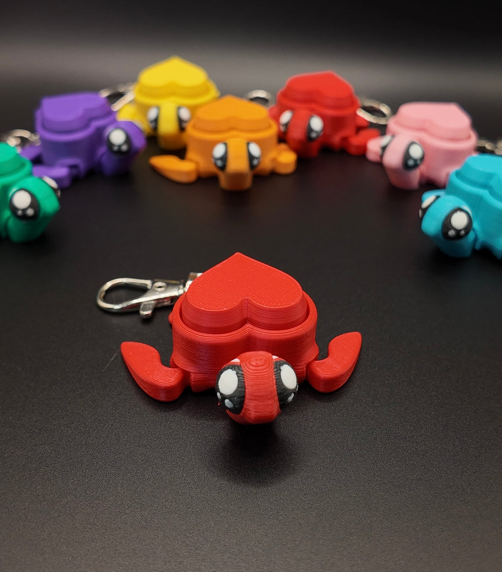 Articulated Turtle Heart Clicker Fidgets!
