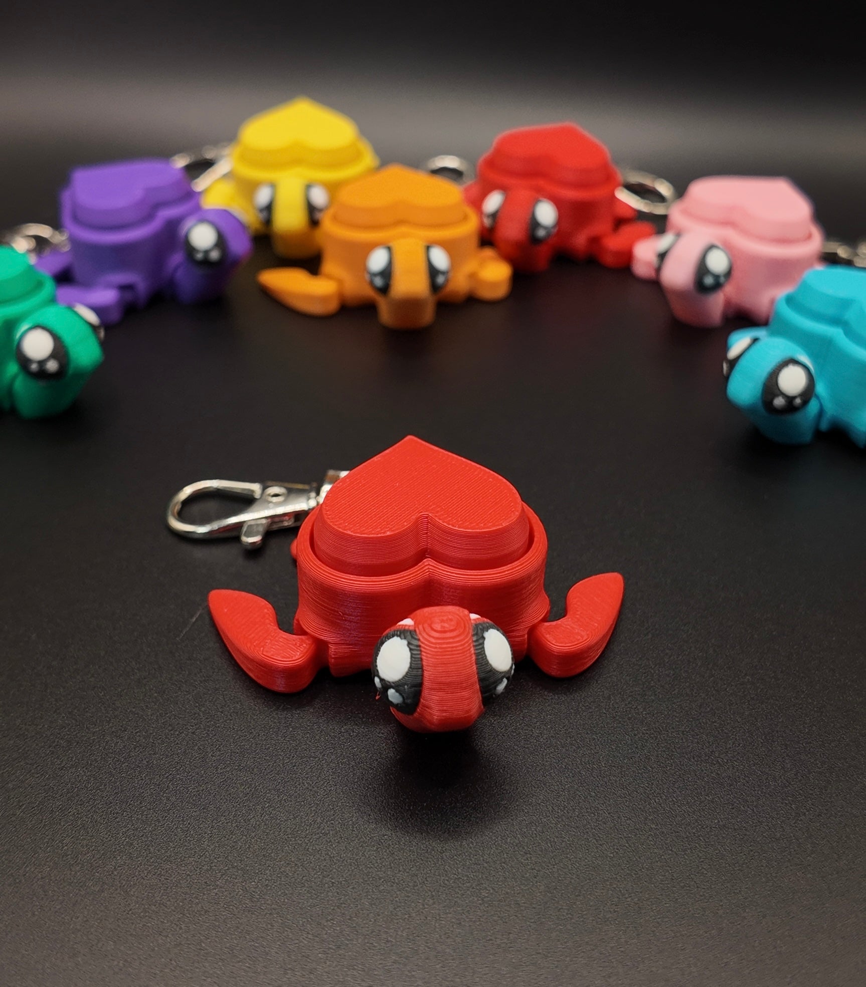 Articulated Turtle Heart Clicker Fidgets!
