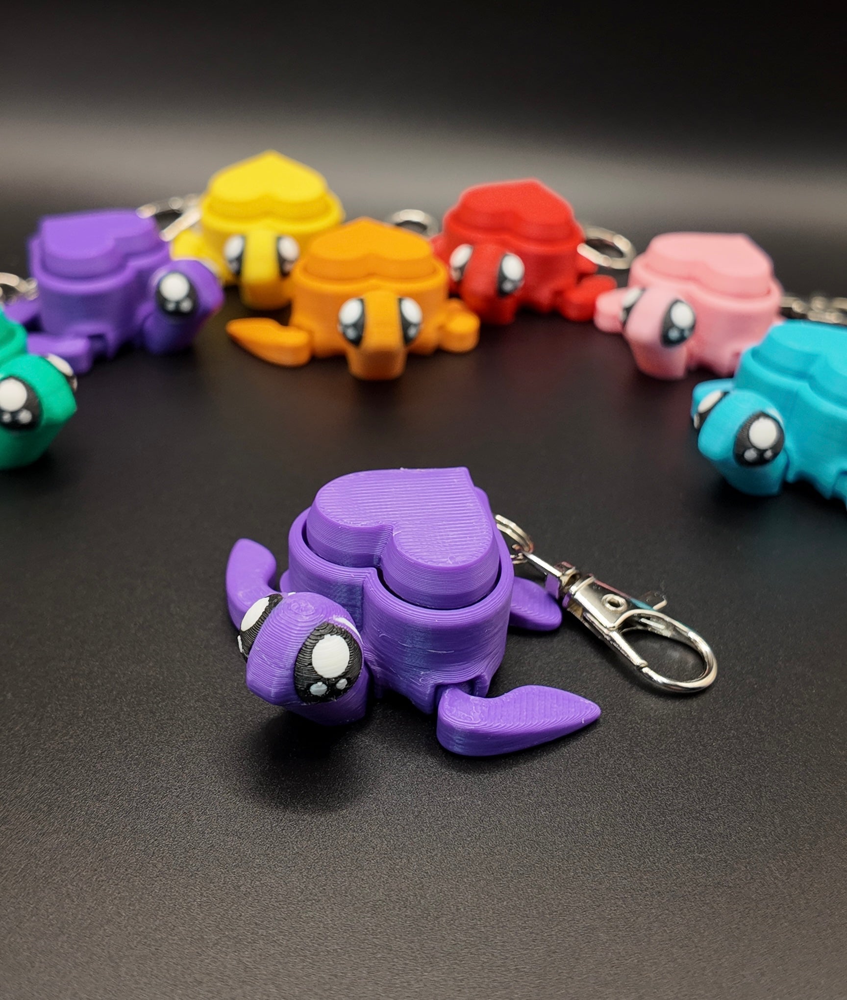 Articulated Turtle Heart Clicker Fidgets!