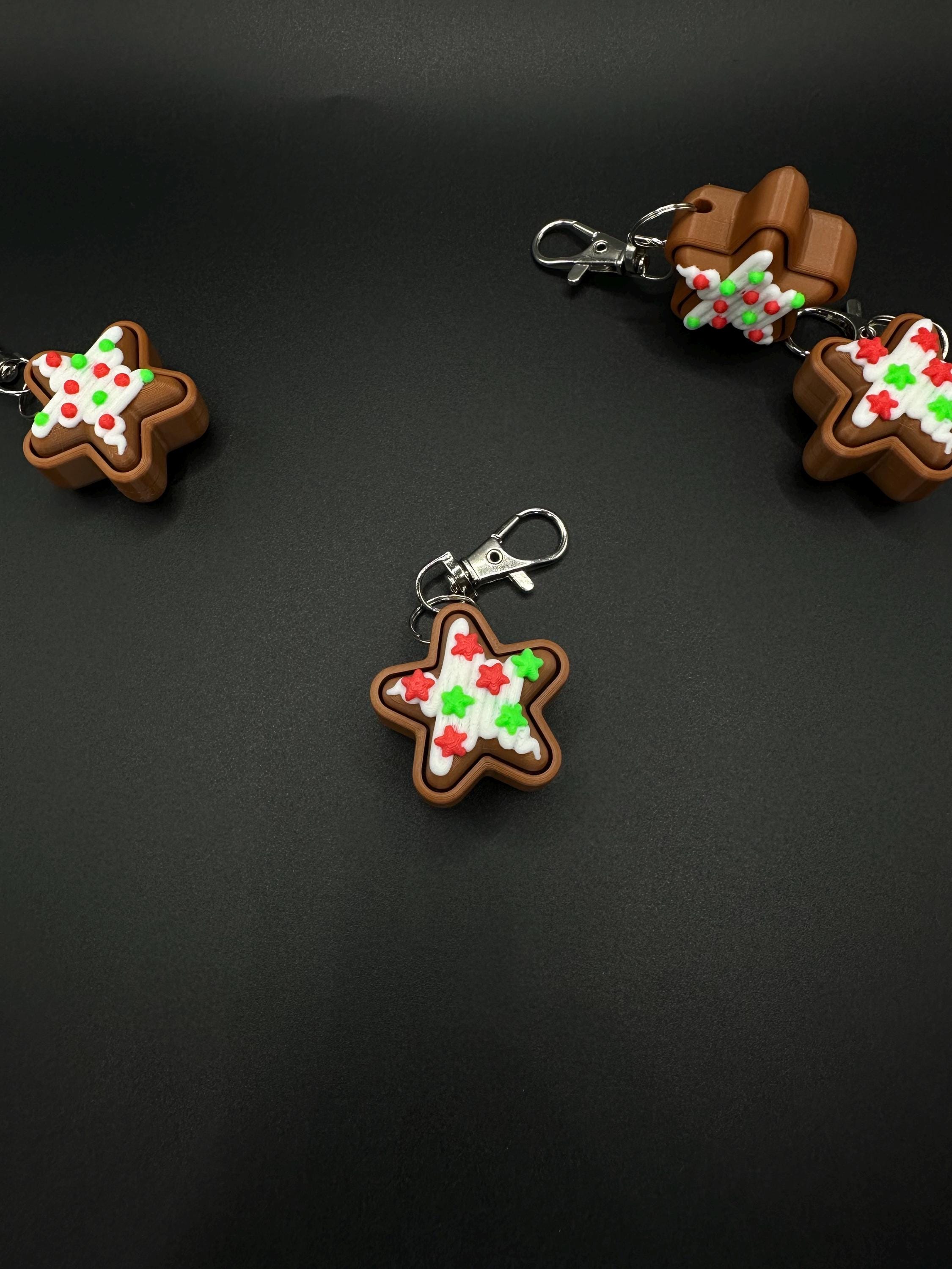 Gingerbread Cookie Star-Shaped Clicker Fidgets!