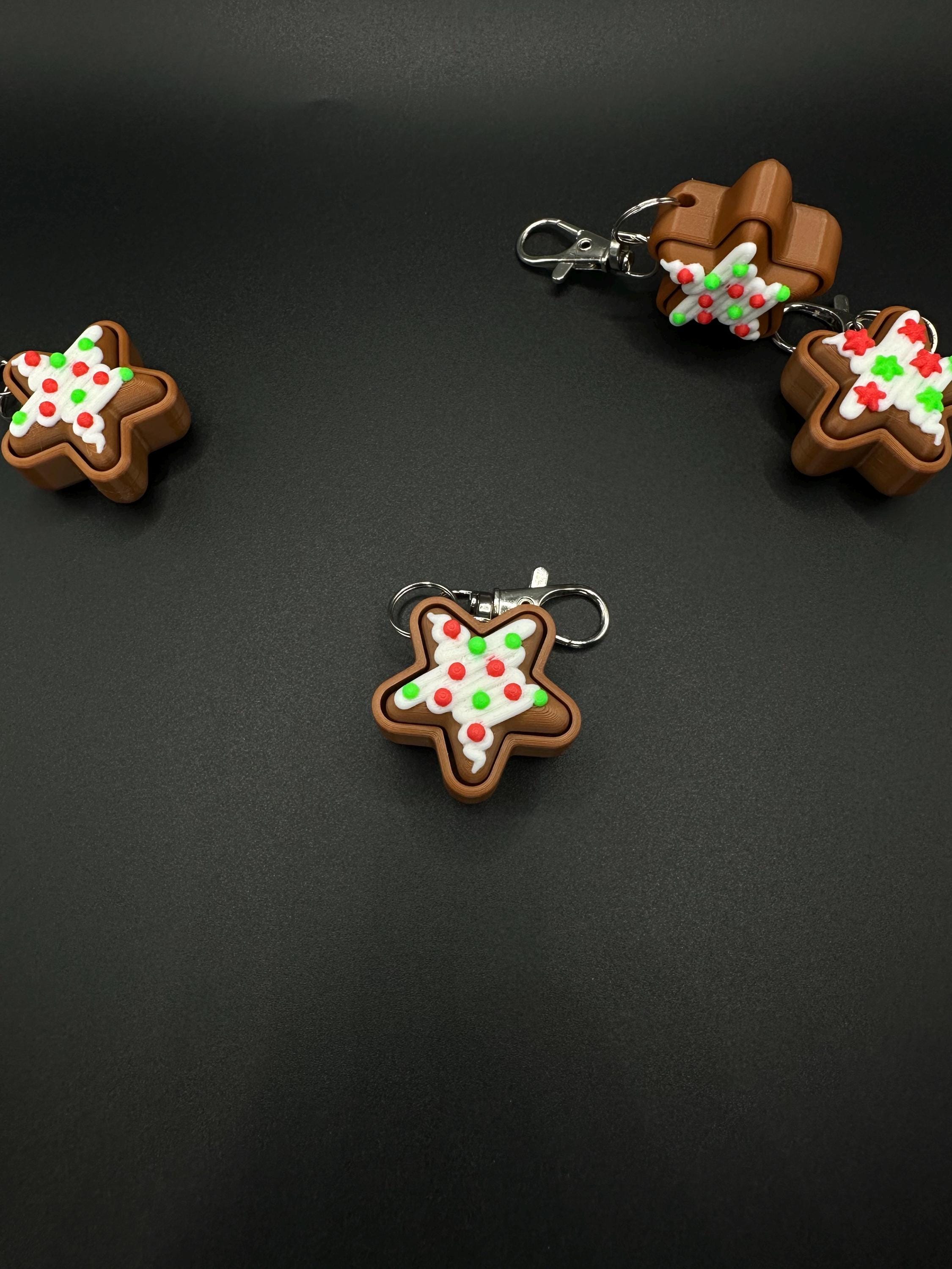Gingerbread Cookie Star-Shaped Clicker Fidgets!