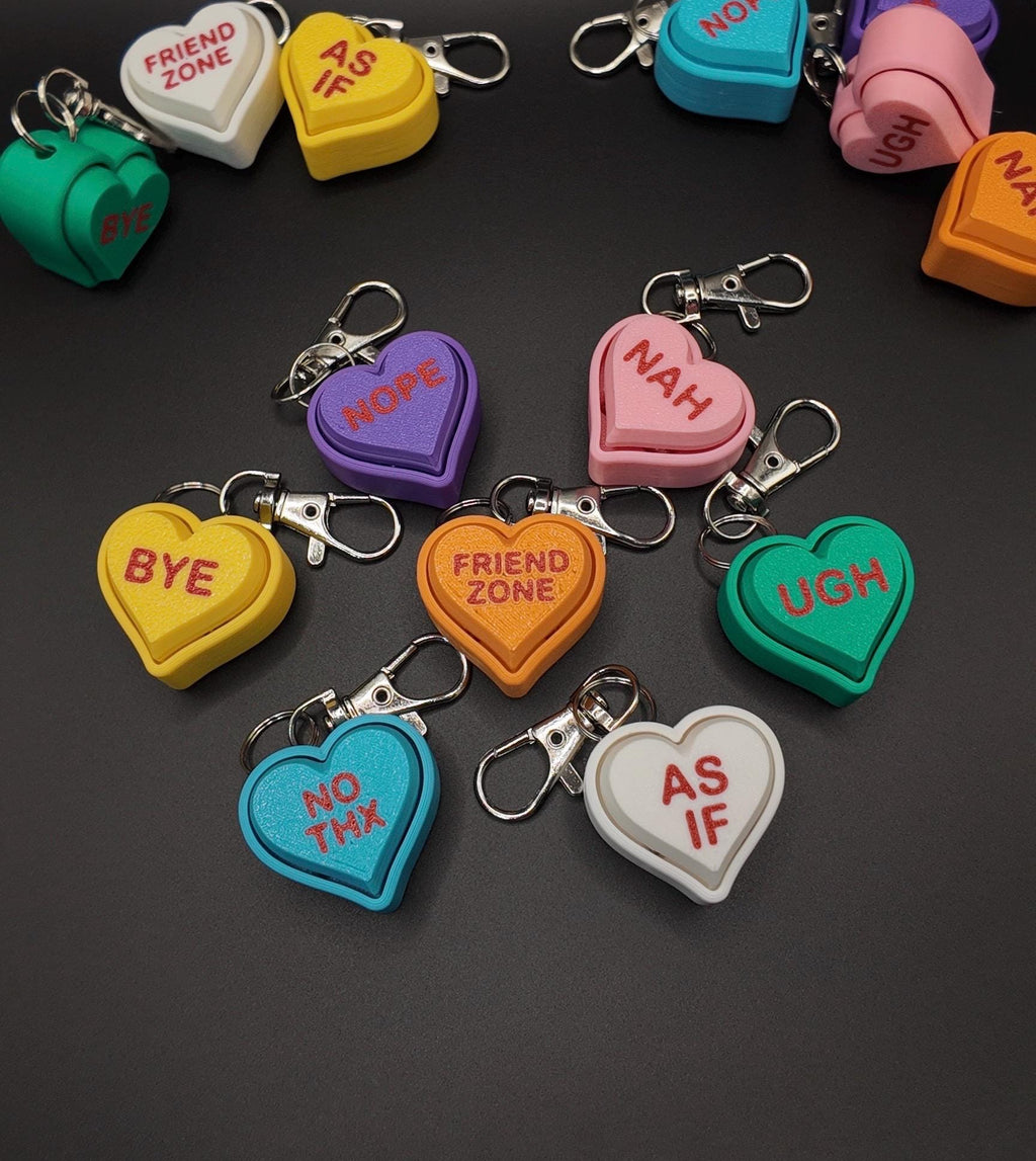 Anti-Valentines Conversation Hearts Clicker Fidgets!