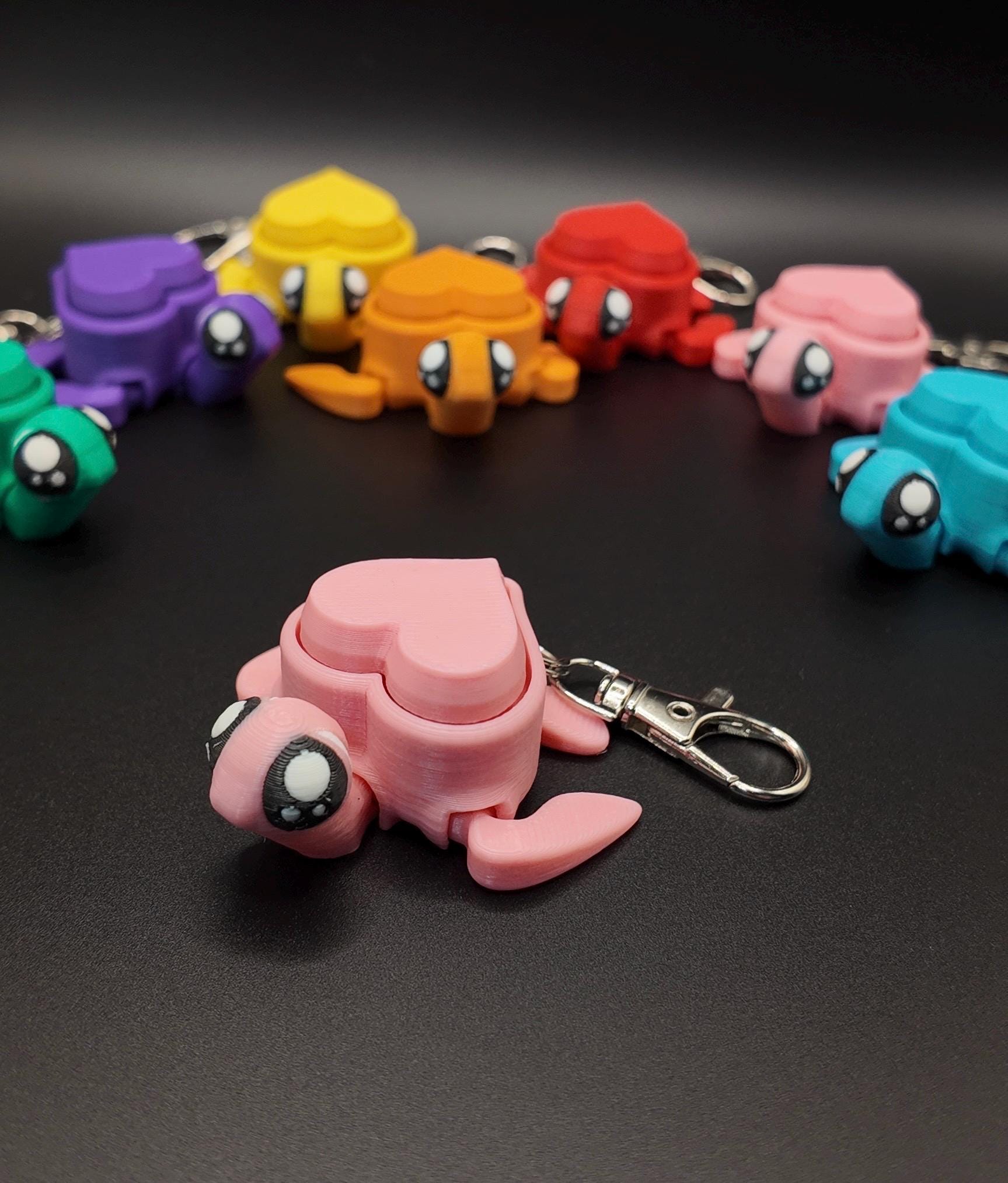 Articulated Turtle Heart Clicker Fidgets!