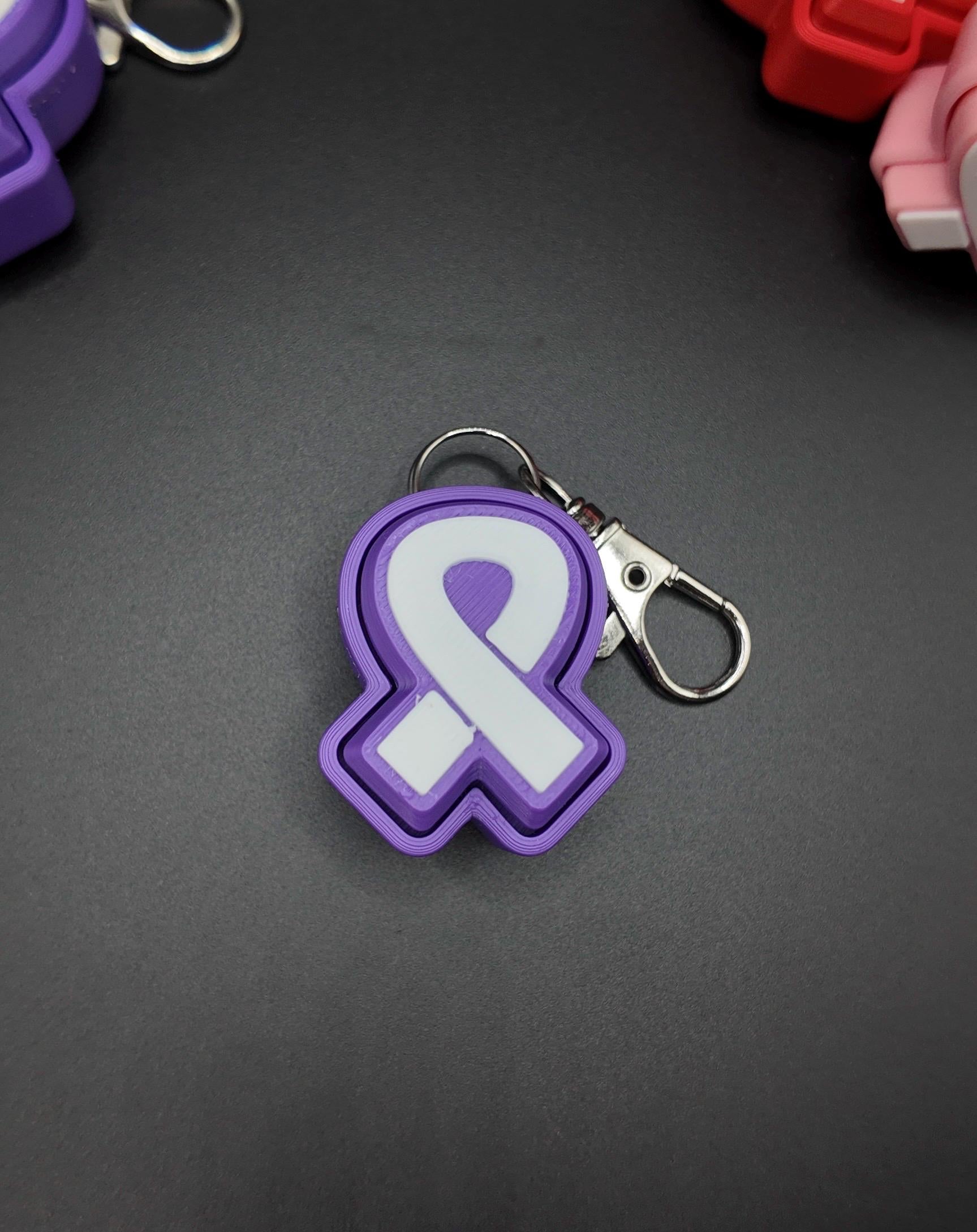 Cancer Awareness Ribbon Clicker Fidgets!