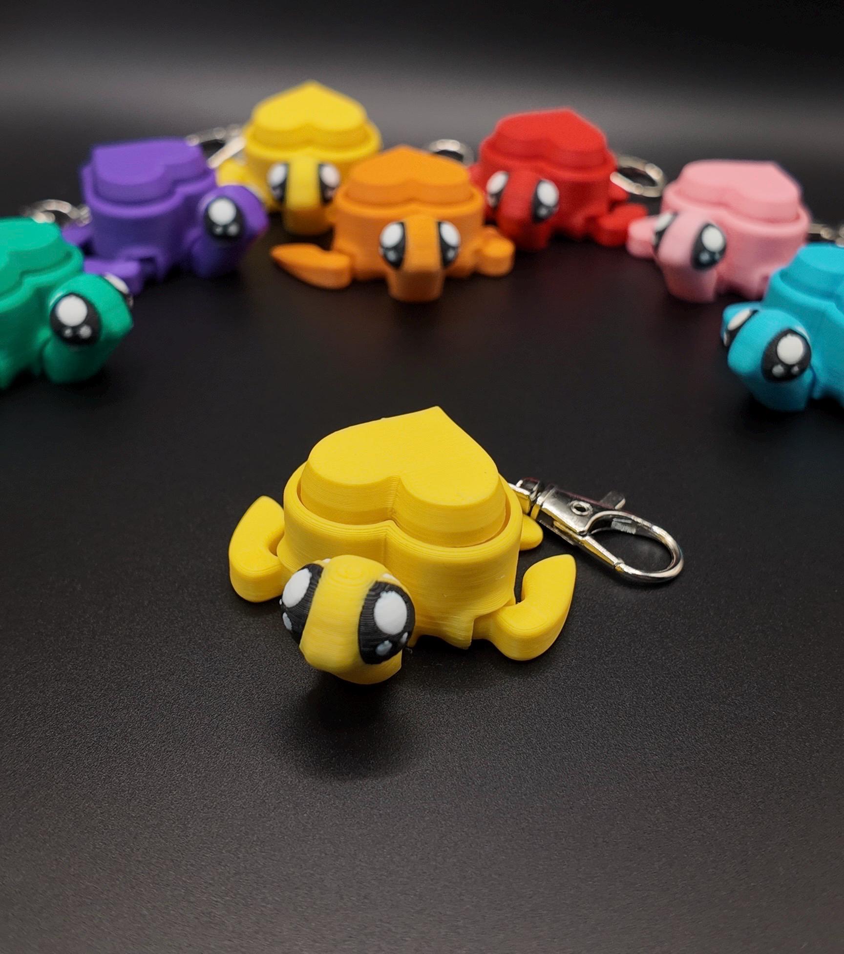 Articulated Turtle Heart Clicker Fidgets!