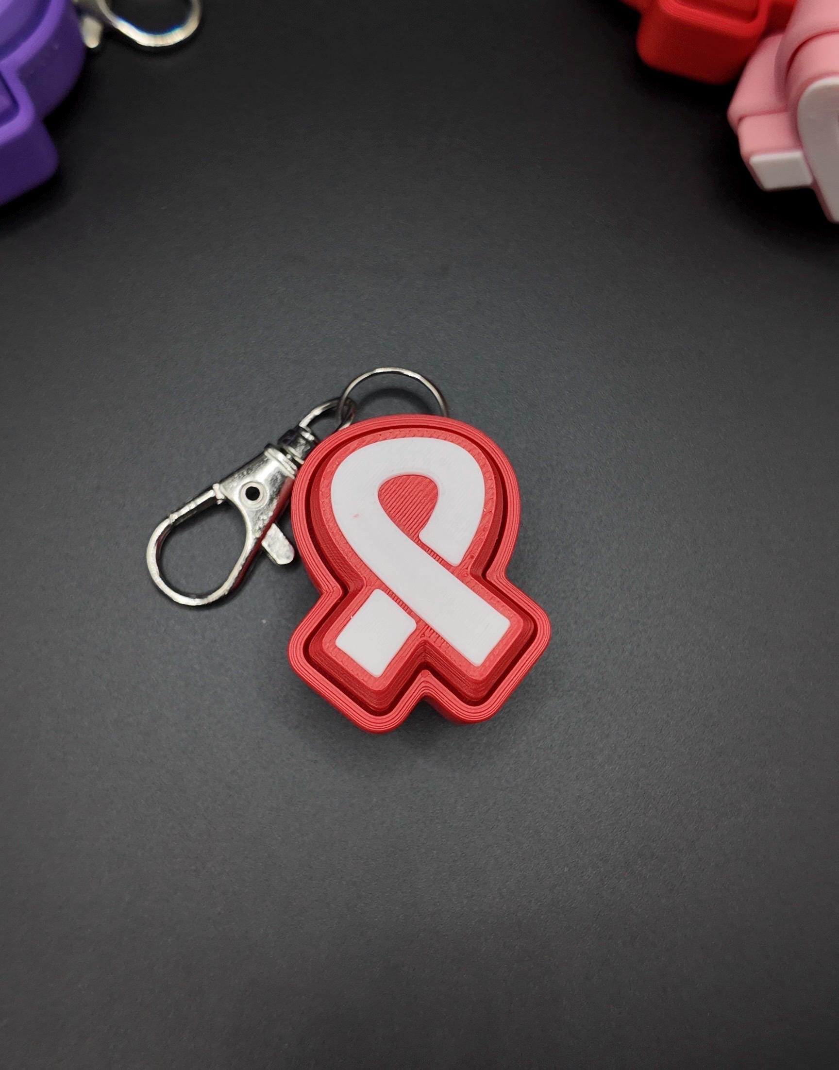Cancer Awareness Ribbon Clicker Fidgets!